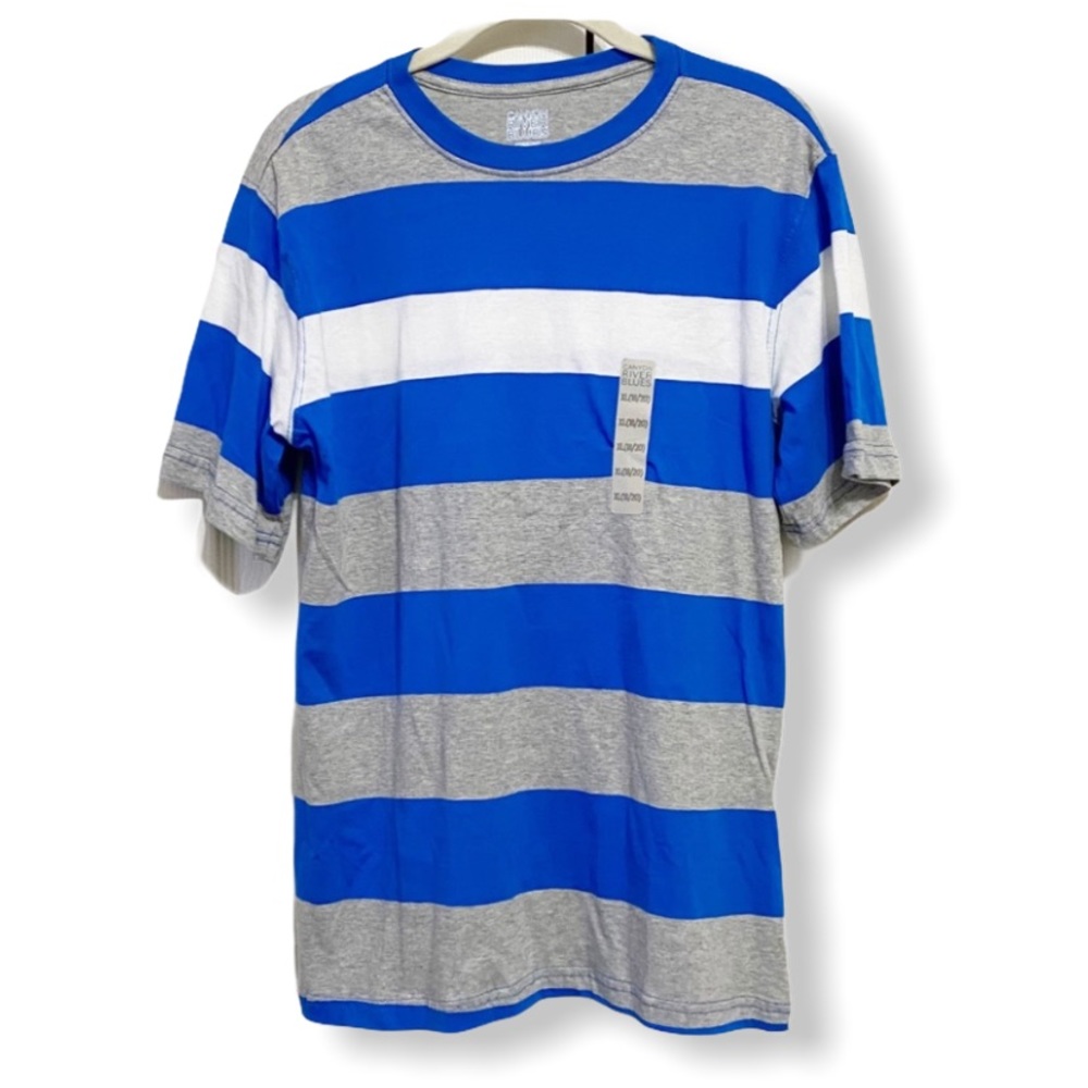 Canyon River Blues Blue, Gray & White Striped Tee